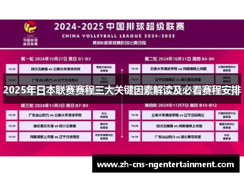 2025年日本联赛赛程三大关键因素解读及必看赛程安排